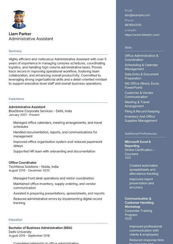 Two Column Right Side Template template preview