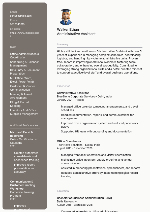 Underline Template template preview