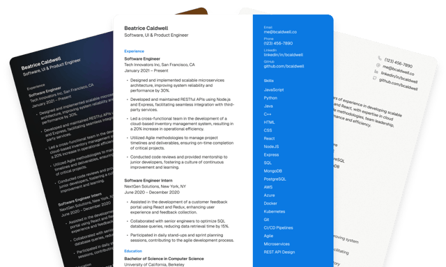 Create your job winning resume