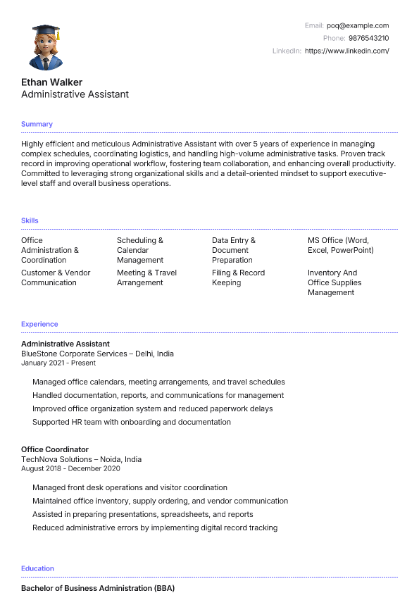 Loose Spacing template preview