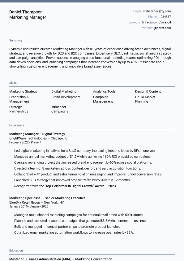 resume template